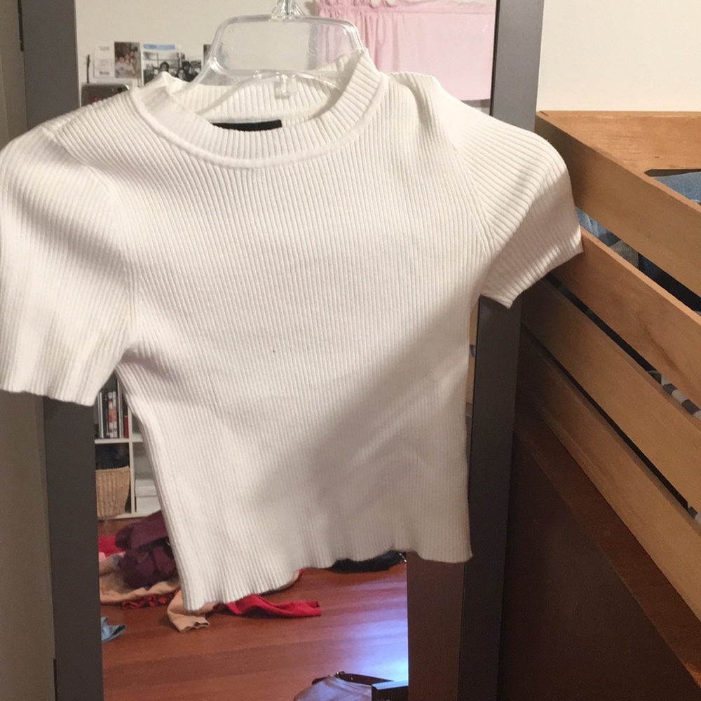 Forever 21 cropped white top